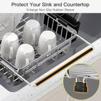 Expandable Stainless Steel Dish Drying Rack Over The Sink - Image 7