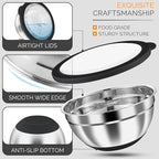 HaWare Mixing Bowls, 24-Piece Stainless Steel Salad Serving Bowl - Image 5