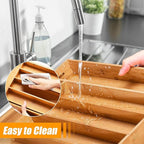 Kitchen Silverware Drawer Organizer and Storage Flatware Cutlery Utensil Holder - Image 6