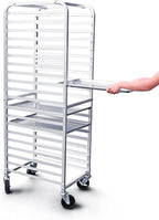 New Star Foodservice 36527 Commercial-Grade Aluminum 20-Tier Sheet Pan/Bun Pan - Image 2