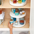 YouCopia Crazy Susan Two-Tier Turntable, Height-Adjustable Lazy Susan Organizer - Image 7