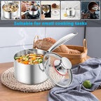 E-far 2-Quart Saucepan, Tri-Ply Stainless Steel Sauce Pan - Image 7