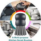 Mini Dish Brush for Cleaning Chicken Shredder, Palm Brush Dish Scrubber - Image 5