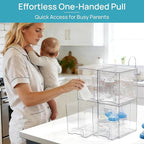 Vtopmart 7.6" H Clear Stackable Storage Drawers, 4 Pack Plastic Organizers Bins - Image 5
