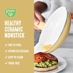 GreenLife 16 Piece Nonstick Cookware Set, Soft Grip Non-Toxic PFAS-Free Ceramic - Image 2