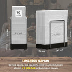 Napkin Holder for Table, Bamboo Iron Standing Napkin Dispenser for Kitchen - Image 7