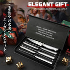 Huusk Japanese Steak Knives Set of 6-4.5" Serrated Steak Knife Set Dishwasher - Image 2