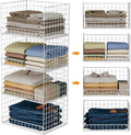 Yociyoga 4-Tier Stackable Closet Organizers and Storage Basket, Foldable Closet by FollowWithYociyogaTogether