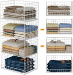 Yociyoga 4-Tier Stackable Closet Organizers and Storage Basket, Foldable Closet by FollowWithYociyogaTogether