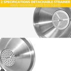 Anaeat Stainless Steel Kitchen Funnel, Oils & 1 Pc Cleaning Brush - Image 5