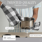 Oven Mitt & Pot Holder Buffalo Plaid Check 100% Cotton Heat Resistant Oven - Image 2
