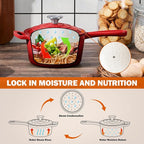 Homikit 1 QT & 2 QT Saucepan Set, Enameled Cast Iron Saucepan - Image 4