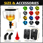 18 Pack No Spill Engine Oil Funnel Kit，1.59QT/1.5L Automotive Oil Funnel Set， 2 - Image 3