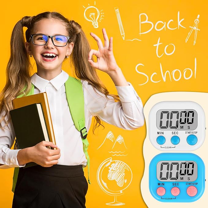 ZILLEEN Classroom Timer for Kids Teachers 4 Pack Digital Timers - Image 6