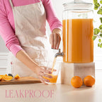 2 Gallon Glass Drink Dispenser - Image 4