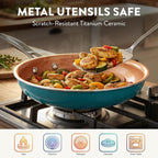 GOTHAM STEEL 20 Piece Copper Pots and Pans Set Nonstick Cookware & Ceramic - Image 4