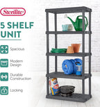 Sterilite 5 Shelf Unit, Heavy-Duty Shelving Storage Rack - Image 4