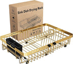 MAJALiS Dish Drying Rack Over The Sink, Expandable Stainless Steel Dish Drainer by MAJALiS
