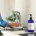 Sunrise Premium 16 OZ Cobalt Blue Glass Soap Dispenser - Image 5