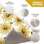 Spring Summer Dish Drying Mat of Kitchen Counter 18×24 Inch Floral Drainer Pad - Image 4