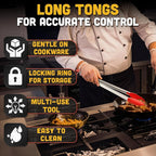 Salad Tongs - 17.3" Extra Long Tongs - Image 4