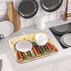 Colorful Books Kitchen Drying Mat - Image 6