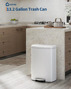 Garvee 13 gal and 2.6 gal Metal Trash Can Combo Set, Rustproof Garbage Can - Image 2