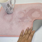 Pink Dish Drying Mats for Kitchen Counter, 2 Pack Dish Drying Mat Drying Pad - Image 7