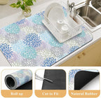 Kitchen Countertop Dish Drying Mat, Super Absorbent Coffee Bar Mat - Image 3