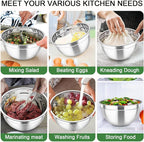 TeamFar Mixing Bowls with Airtight Lids, - Image 5
