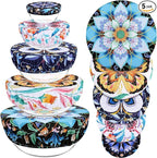 5 Pieces Bowl Covers Reusable, 5 Size Elastic Cloth Bowl Covers by Revahope