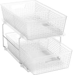 Simple Houseware 2 Tier Bathroom Organizer Tray Pull-Out Sliding by SimpleHouseware
