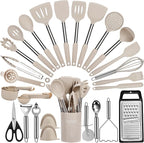 Cooking Utensils Set, 446°F Heat Resistant Food Grade Spatula Set, BPA Free by Fyvva