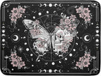 Skeleton Butterfly Dish Drying Mat Black Skull Absorbent Dish Drainer by Giwawa
