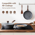 SENSARTE Nonstick Frying Pan Skillet, Swiss Granite Coating Omelette Pan - Image 6