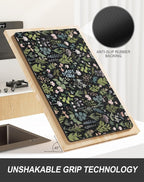 Rnivvi Dish Drying Mat for Kitchen Counter, 12 x 19" Cute Flower Theme Super - Image 5