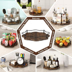 12" Lazy Susan Turntable Organizer, Round Wooden Lazy Susan Organization and - Image 4