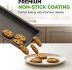 NutriChef 3-Piece Nonstick Baking Sheet Set – Non-Toxic Cookie Sheets - Image 6