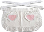 Women’s Waist Aprons with White Pockets Half Server Home Waitress Vintage by CBTRFashion