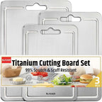 3-Piece Titanium Cutting Board for Kitchen, Double-Sided Scratch-Resistant by BLFICHOP