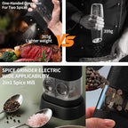 Dual Chamber Electric Pepper and Salt Grinder, Rechargeable Salt and Pepper - Image 7
