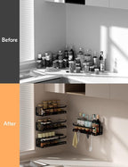 Spice Rack Wall Mount with Hooks - Image 6