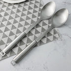 18/0 Stainless Steel Cooking Spoons Set, Serving Spoon & Slotted Spoon - Image 6