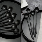 12 Pcs Flower Coffee Tea Spoons Set - Image 6