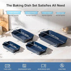 Dafuceramic Casserole Dishes for Oven, Baking Dishes, Ceramic Bakeware Sets of 4 - Image 2