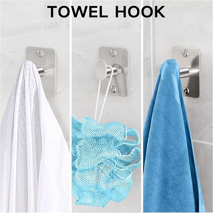 Brushed Nickel Bathroom Accessories Set, KLJKPA 4 Pieces Bathroom Hardware Set - Image 5