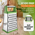 Spring Chef Green Professional Stainless Steel XL Parmesan Cheese Grater - Image 4