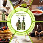 COOLMI Olive Oil Dispenser Bottle Set of 2-12oz Glass Oil & Vinegar Cruet - Image 6