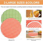 Reusable Bowl Covers for Bread Proofing（2 Large）- Cotton Beeswax Bowl Covers - Image 2
