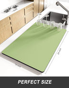 Rnivvi Dish Drying Mat for Kitchen Counter, XL 15 x 24" Super Absorbent Drainer - Image 2